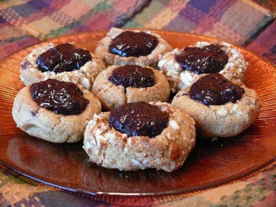Jamfilled Thumbprint Cookies {glutenfree + vegan} Victoria Laine